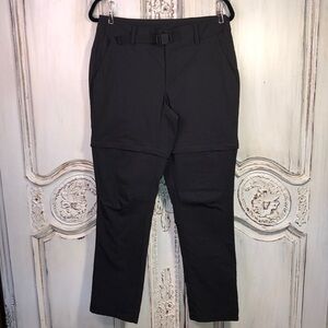 The North Face Convertible Zip Off Leg Black Hiking Pants NWOT Size 8
